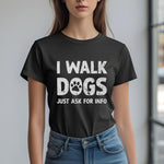 Funny Dog Walking T-Shirt – Whimsical Pet Lover Tee with Art Design for Dog Walkers Women