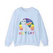 Funny LGBTQ Pride Ally Cat Rainbow Sweatshirt Unisex Gift