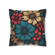 Boho Floral Pillowcase, Decorative Cushion Cover for Home, Cozy Living Room, Gift for Plant Lovers, Home Decor Essentials