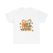Coquette Bow Fall Vibes Thanksgiving Autumn Leaves T-Shirt - Unisex Apparel