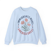 Immigrants Make America Great Floral Human Rights USA Sweatshirt Unisex Gift