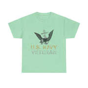 U.S. Navy Veteran T-Shirt – Bold Military Pride Tee with American Flag Graphic for Veterans and Patriotic Men