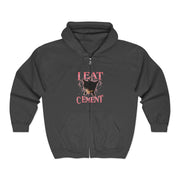 I Eat Cement Funny Cat Meme Zip Hoodie - Unisex Apparel