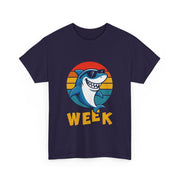 Retro Vintage Shark Fin Week 2025 Shark Lover Ocean Wildlife Unisex T-Shirt