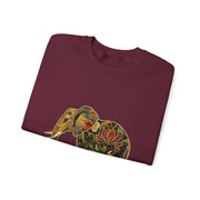 Beautiful Elephant Floral Flower Design Unisex Sweatshirt