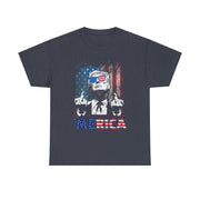 Funny Trump Merica American Flag Sunglasses 4th Of July Unisex Gift T-Shirt