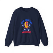 Hot Dog I'm Just Here For The Wieners Funny 4th of July Sweatshirt - Unisex Apparel