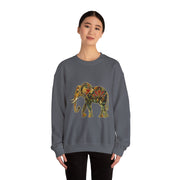 Beautiful Elephant Floral Flower Design Unisex Sweatshirt
