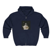 Vintage Wacky Cat Meme Zip Hoodie 90s Style Gift for Fans