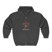 Sip Happens Squad Goals No Regrets Wine Novelty Zip Hoodie - Unisex Apparel