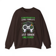 Kindergarten Graduation Gamer Sweatshirt 1st Grade Unlocked Gift for Boys Kids