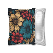 Boho Floral Pillowcase, Decorative Cushion Cover for Home, Cozy Living Room, Gift for Plant Lovers, Home Decor Essentials