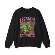 Lesbians Eat What Funny Cat Pun LGBTQ Pride Sweatshirt Unisex Apparel