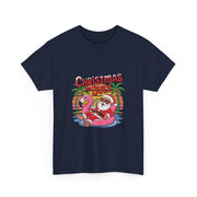 Christmas in July Funny Santa Summer Beach Vibes Hawaiian T-Shirt - Unisex Apparel