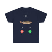 Fish Calling T-Shirt – Funny Incoming Call Graphic Tee for Fishermen and Fishing Lovers with Humor