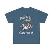 LGBT Ally Raccoon T-Shirt – Funny Pride Tee with Rainbow Flag for Supportive Friends and LGBTQ+ Allies