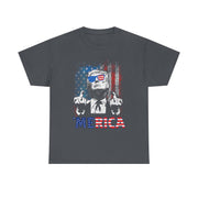 Funny Trump Merica American Flag Sunglasses 4th Of July Unisex Gift T-Shirt