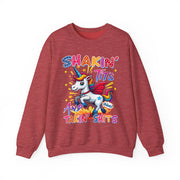 Funny Unicorn Shakin' Tits Takin Shits Adult Humor Sweatshirt Unisex Gift