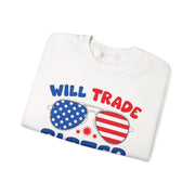 Funny Will Trade Sister for Firecrackers 4th of July USA Unisex Sweatshirt