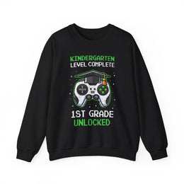 Kindergarten Graduation Gamer Sweatshirt 1st Grade Unlocked Gift for Boys Kids