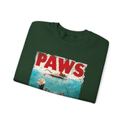 Humorous Cat Chasing Mouse PAWS Parody Sweatshirt  Funny Gift for Fans