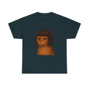 Funny Cat Bob Haircut Girl Meme T-Shirt - Unisex Apparel