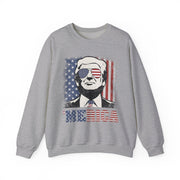 'MERICA Trump Sweatshirt Funny 4th Of July American Flag Unisex Gift