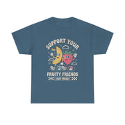 Retro Fruit LGBT Pride Support T-Shirt  Support Your Fruity Friends Unisex Apparel