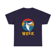 Retro Vintage Shark Fin Week 2025 Shark Lover Ocean Wildlife Unisex T-Shirt