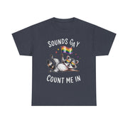 LGBT Ally Raccoon T-Shirt – Funny Pride Tee with Rainbow Flag for Supportive Friends and LGBTQ+ Allies
