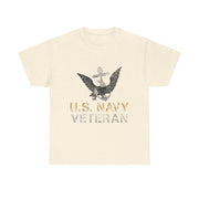 U.S. Navy Veteran T-Shirt – Bold Military Pride Tee with American Flag Graphic for Veterans and Patriotic Men
