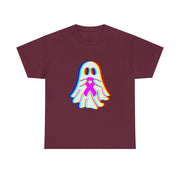 Trippy Vaporwave Boo Ghost Halloween Breast Cancer Awareness Tank Top - Unisex Apparel