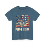 250 Years of Freedom Patriotic USA American Flag T-Shirt - Unisex Apparel