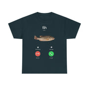 Fish Calling T-Shirt – Funny Incoming Call Graphic Tee for Fishermen and Fishing Lovers with Humor