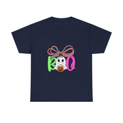 Coquette Bow Lace Boo Ghost Halloween T-Shirt for Women