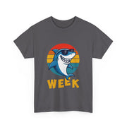 Retro Vintage Shark Fin Week 2025 Shark Lover Ocean Wildlife Unisex T-Shirt