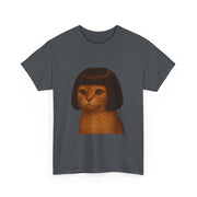 Funny Cat Bob Haircut Girl Meme T-Shirt - Unisex Apparel
