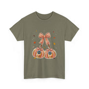 Coquette Bow Lace Pumpkin Thanksgiving Women's T-Shirt