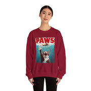 Humorous Cat Chasing Mouse PAWS Parody Sweatshirt  Funny Gift for Fans