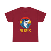 Retro Vintage Shark Fin Week 2025 Shark Lover Ocean Wildlife Unisex T-Shirt