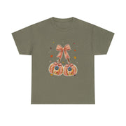 Coquette Bow Lace Pumpkin Thanksgiving Women's T-Shirt