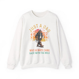 Funny Bigfoot Dad Sweatshirt Just Came Back With The Milk Gift for Him
