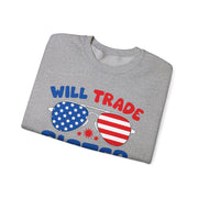 Funny Will Trade Sister for Firecrackers 4th of July USA Unisex Sweatshirt