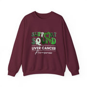 Groovy Support Squad Green Ribbon Liver Cancer Awareness Sweatshirt Unisex Gift