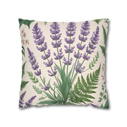 Classic Botanical Lavender & Fern Pillowcase for Home Decor