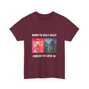 Funny Cat Meme Tank Top - Born to Dilly Dally - Unisex Apparel