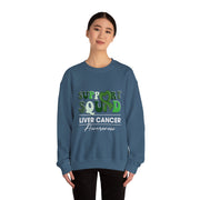 Groovy Support Squad Green Ribbon Liver Cancer Awareness Sweatshirt Unisex Gift