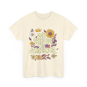 No King in America T-Shirt – Retro 70s Floral Democracy Tee with Patriotic Message for Women Who Value Freedom