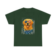 American Flag Golden Retriever 4th of July T-Shirt - Unisex Apparel