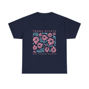 Trans Rights Are Human Rights LGBTQ Pride Transgender Floral T-Shirt  Unisex Apparel